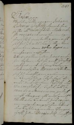 Aufnahme des Materialisten [Krämer] Grasshoff als Universitätsverwandter (Hochzeit mit der Witwe des ehemaligen Universitätsmaterialisten [Universitätskrämer] Brauer).