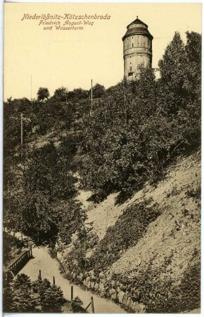 Radebeul. Friedrich-August-Weg und Wasserturm