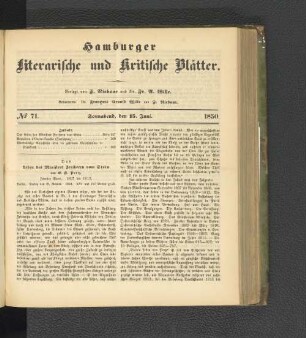 No. 71. 15. Juni 1850