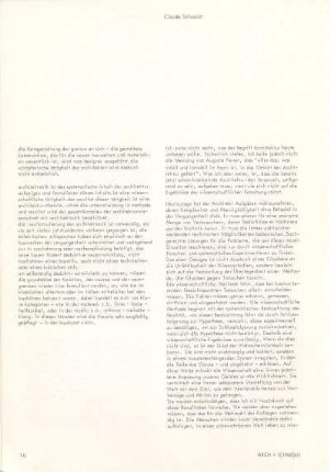 Antwort Claude Schnaidt