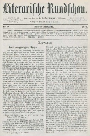 257-262 Neueste naturphilosophische Schriften