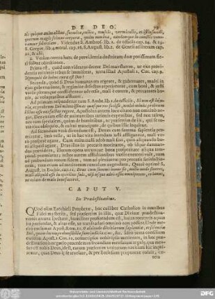 Caput V. De Praedestinatione.