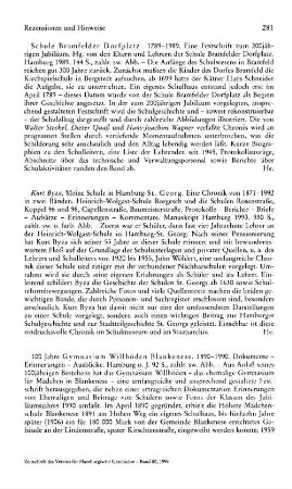 Schule Bramfelder Dorfplatz 1789 - 1989, eine Festschrift zum 200jährigen Jubiläum, hrsg. von den Eltern und Lehrern der Schule Bramfelder Dorfplatz : Hamburg, 1989