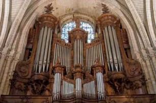 Frankreich. Pays de la Loire. Maine et Loire. Angers. Altstadt. Cathedrale Saint Maurice Notre Dame. 12 bis 13 Jahrhundert. Orgel. 1747