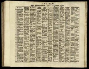 Tab. XXXI. Des Siebenzehenden Seculi Vierdter Theil