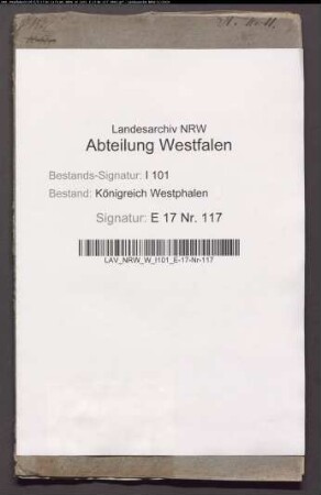 Revenuenetats der Offizianten beim aufgehobenen Stift Busdorf, Paderborn