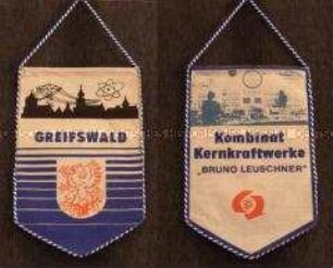 Wimpel vom VE-Kombinat Kernkraftwerke Bruno Leuschner Greifswald