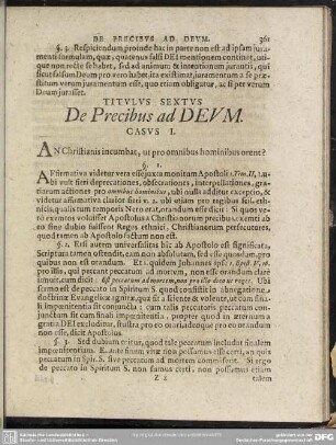 Titulus Sextus De Precibus ad DEUM
