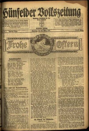 Zweite Ausgabe vom Samstag, den 26. März 1921.