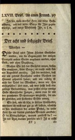 Der acht und sechzigste Brief