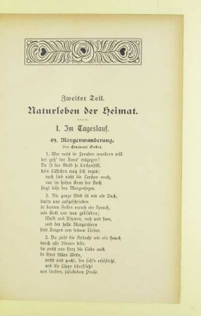 Zweiter Teil. Naturleben der Heimat