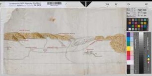 Wocklum (Balve) Hönnetal von Garbeck bis Wocklum Ansicht, auch Ansicht des Schlosses Wocklum 18.Jh. o.M. 32,5 x 60 kol. Zeichnung Landsberg-Velen Nr. 532