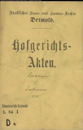 Dalckmann, Hans Jürgen gegen Dalkemeier - Schuldforderung