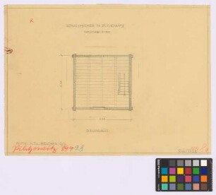 Pilchowitz ([Landkreis Tost-Gleiwitz]): Kornspeicher. Kornspeicher (Grundriss mit Balkenlage)