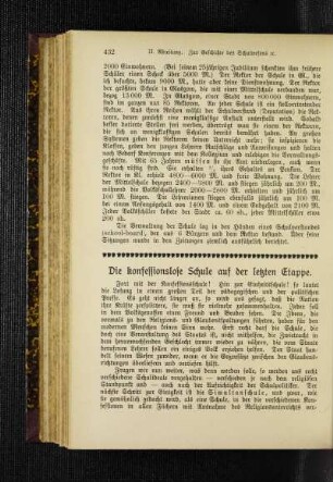 ¬Die¬ konfessionslose Schule auf der letzten Etappe