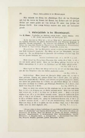 8. Kulturzustände in der Merowingerzeit