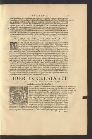 Liber Ecclesiasticus ...