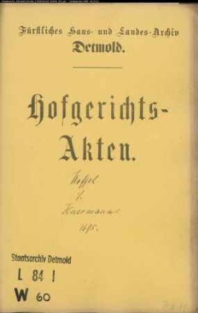 Weffel (Wöbbel), Deppe modo Amtschreiber Johann Pohl gegen Hans Huesmann auf der Pivitsheide - Schuldforderung