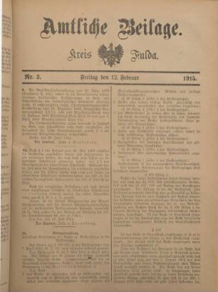 3: Beilage vom Freitag, 12. Februar 1915