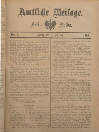 3: Beilage vom Freitag, 12. Februar 1915