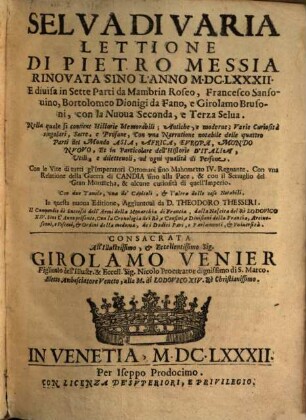 Selva di varia lettione