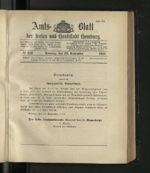 No. 212, 26. September 1915