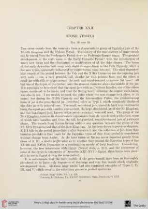 Chapter XXII: Stone Vessels