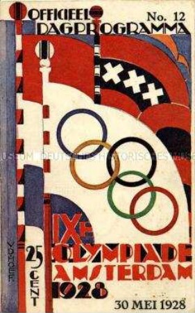 Tagesprogramm von den Olympischen Spielen in Amsterdam 1928