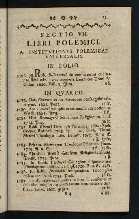 23-118, Sectio VII. Libri Polemici