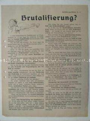 Propagandaflugblatt der Deutschen Erneuerungs-Gemeinde zu der Frage des Klassenkampfes in der deutschen Gesellschaft