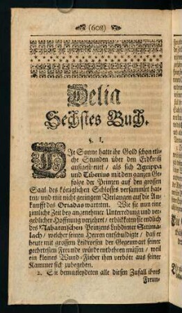 608-774, Delia. Sechstes Buch