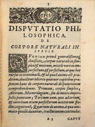 Disputatio philosophica, de corpore simplici et mixto