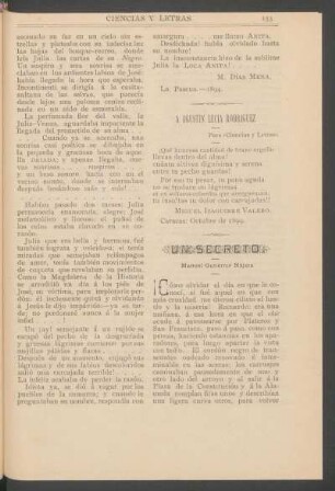 Un secreto : Manuel Gutiérrez Nájera
