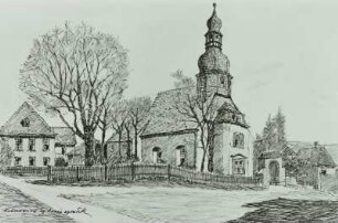Kloschwitz, Ansicht der Dorfkirche