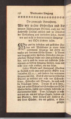 Die zwanzigste Betrachtung.