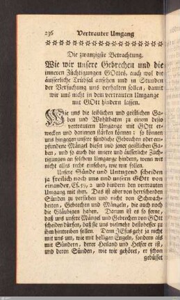 Die zwanzigste Betrachtung.