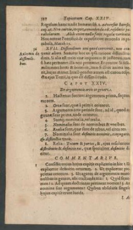 Caput XXIV. De argumentis ortis in genere.