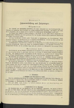 Hauptteil V. Zusammenfassung und Folgerungen