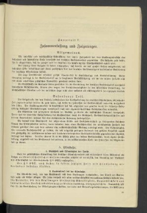 Hauptteil V. Zusammenfassung und Folgerungen