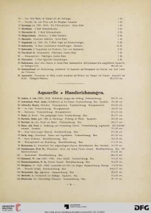 Aquarelle, Handzeichnungen (Nr. 86-453)