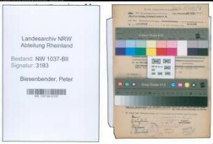 Entnazifizierung Peter Biesenbender , geb. 28.03.1892 (Beamter)