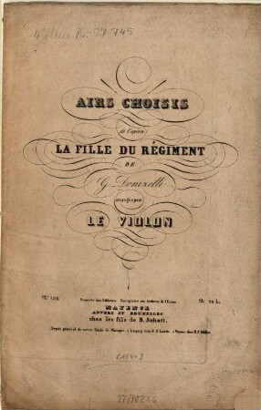 Airs choisis de l'opéra La fille du régiment