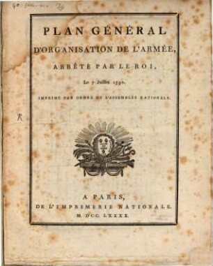 Plan général d'organisation de l'armée
