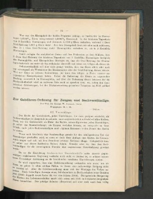 Zur Gebühren-Ordnung für Zeugen und Sachverständige.