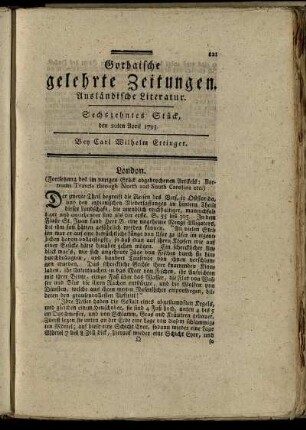 Sechszehntes Stück, den 20ten April 1793.