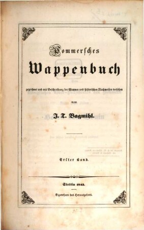 Pommersches Wappenbuch. 1