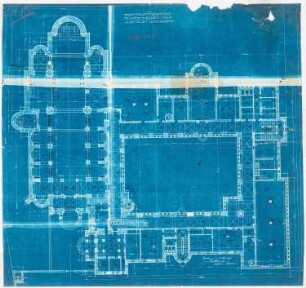 Benediktinerabtei St. Mauritius, Clerf (Clervaux): Grundriss Erdgeschoss (1:100)