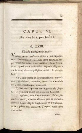 Caput VI. De verbis perfectis.