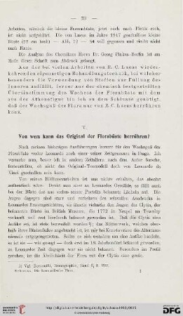 V. Von wem kann das Original der Florabüste herrühren?
