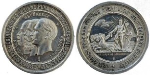 Kiel: Tragbare Medaille auf die Feier zur Eröffnung des Nord-Ostsee-Kanals, 18. - 22. Juni 1895